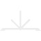 Ekena Millwork Vanguard Architectural Grade PVC Gable Bracket, 108"W x 54"H x 2"D x 4"F, 12/12 Pitch GBP108X54X0204VAN00 - alternate 4